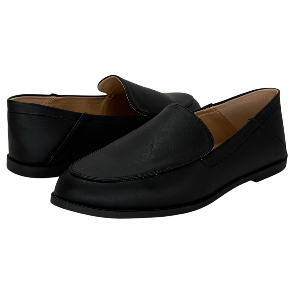 Journee Collection Corinne Black Faux Leather Womens Flats Loafers Size 7M - Picture 10 of 12